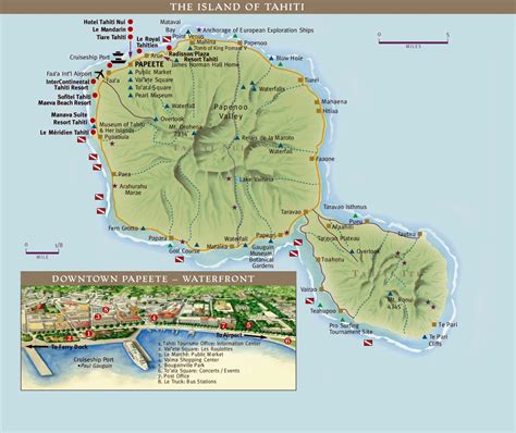 Large Tahiti Island Maps for Free Download and Print | High-Resolution ...