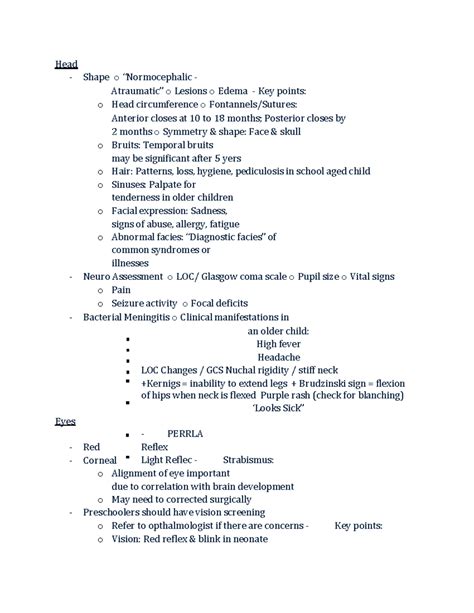 Head Notes - summary - Head - Shape o "Normocephalic - Atraumatic" o ...