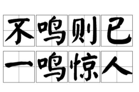 古代汉语成语一鸣惊人，每个人都有梦想，需要的是脚踏实地