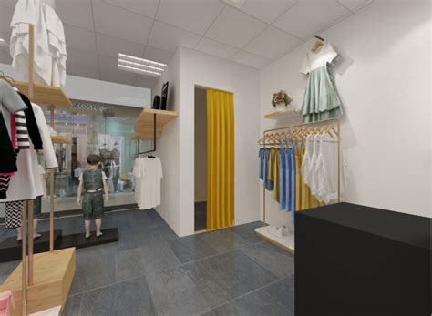 107平米服装店设计施工图（附3D模型+效果图）-商业空间装修-筑龙室内设计论坛