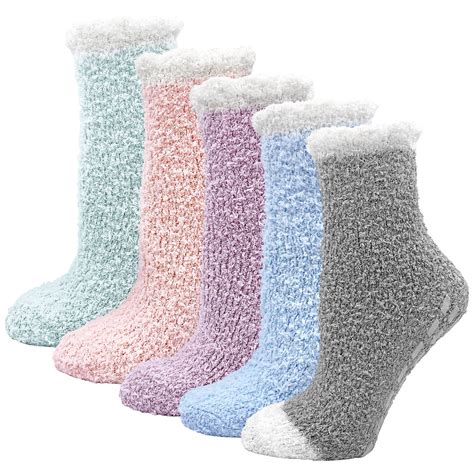7 Pairs Fuzzy Socks for Women, Fluffy Socks Women, Cozy Socks for Women ...