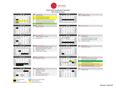 Highlander charter school ri Calendar 25-26 Revised [pdf] - EduCounty