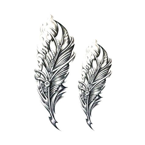 S.A.V.I 3D Temporary Tattoo Big Blue Coloured Peacock Tattoo Sticker ...