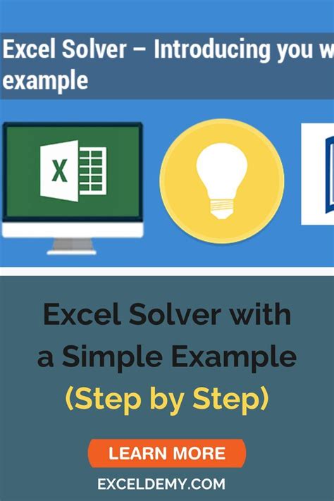 Image result for Solver Excel Simple Example