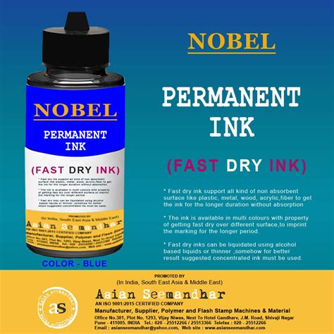 Permanent Ink - Fast Dry Ink - Blue -1 Litre - 1 Qty : Amazon.in ...