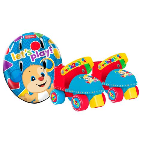 Patines Entrenadores Fisher Price con Casco Flying Wheel