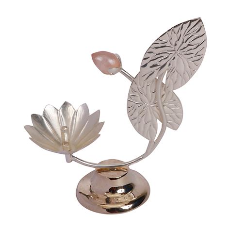 Silver Plated Lotus Incense Stand | Elegant Pooja & Console Décor by S ...