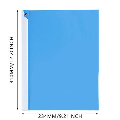 LUDJSKZ poly folder with fastener 1 Pack A4 Clear Front Report Covers ...