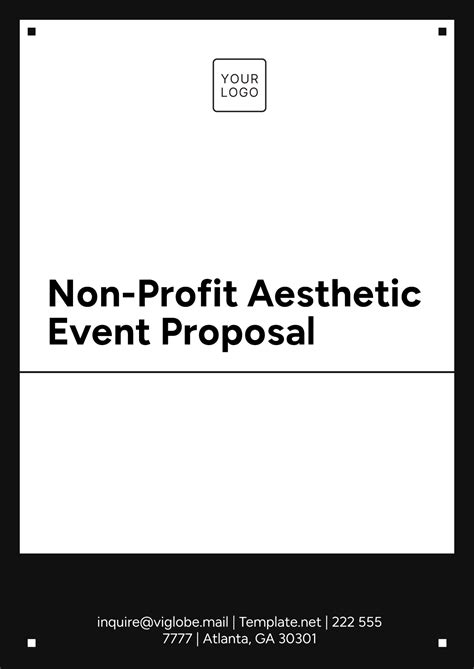 Free Non Profit Proposal Templates, Editable and Printable