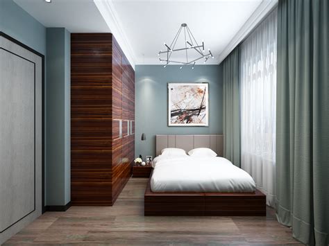 现代卧室效果图 - 效果图交流区-建E室内设计网