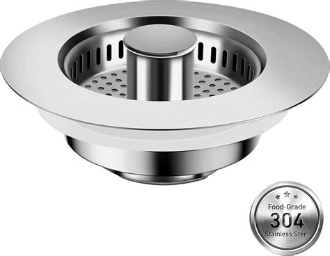 Caelecsisi 3-in-1 Kitchen Sink Drain Strainer with Bounce Core ...