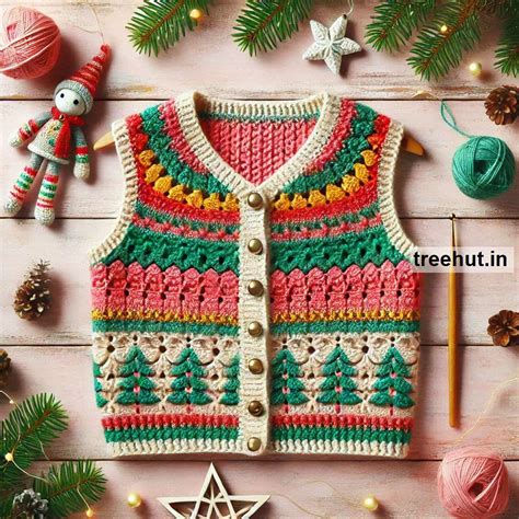 Crochet Christmas Half Sweater Ideas