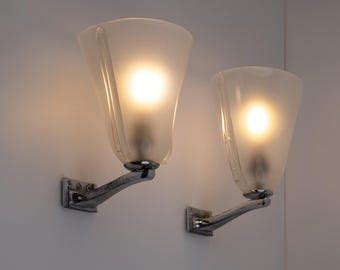 Art Deco Venini Murano Glass Wall Lamp 1970s / Vintage Italian Large ...