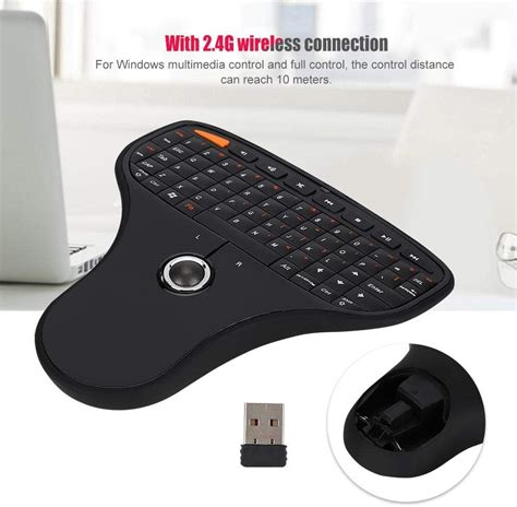 Buy Keyboard with Trackball Mouse, Wireless Multimedia Keypad QWERTY ...