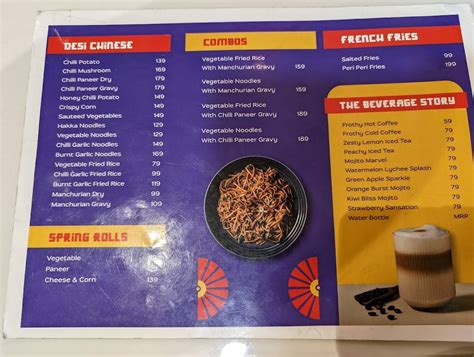 Menu at The Momo Story, Bhilwara, Bhilwara
