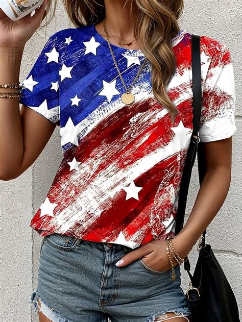 Día de la Independencia Camiseta Patriótica de Mujeres de Cuatro de ...