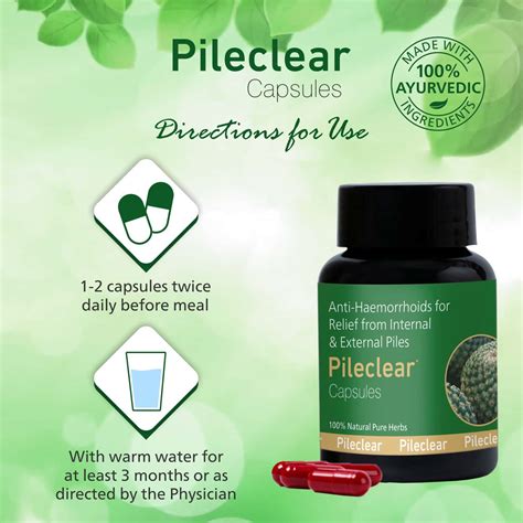 Buy PILECLEAR CAPSULES 30 CAPS | AYURVEDIC PILES CARE CAPSULES | PACK ...