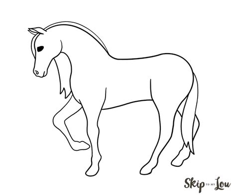 How to Draw a Simple Horse with - Draw A Simple Horse Step 17 how to ...