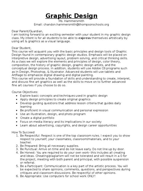 Graphic Design Course Syllabus 的图像结果