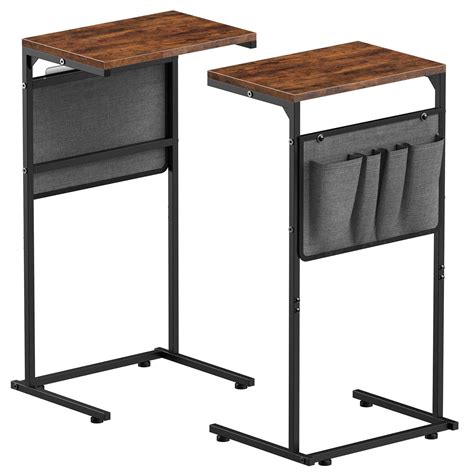 Snapklik.com : Vantic C Shaped End Table Set Of 2, Small Side Table For ...