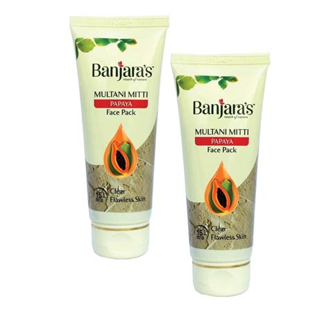 Banjara's Multani Mitti + Papaya Face Pack 50gms (Pack Of 2) – KartWalk