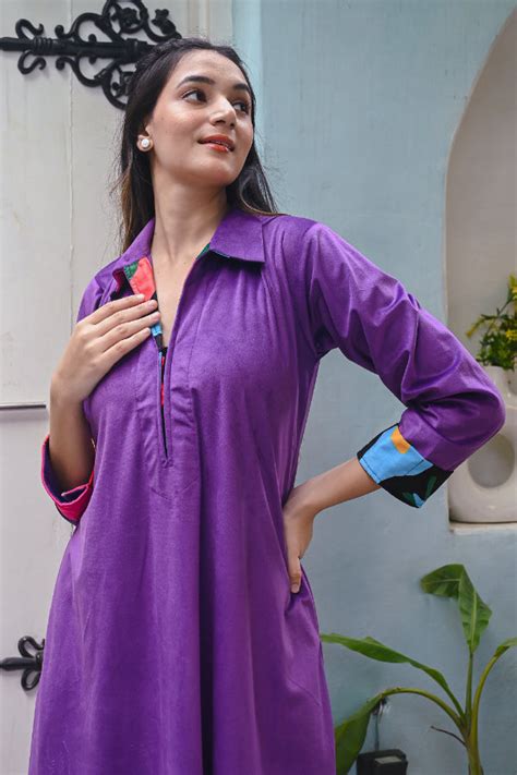 Purple Velvet Kaftan Nighty – thesaffronsaga