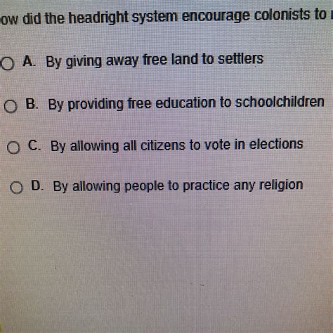 What Lands Did The Headright System Apply To