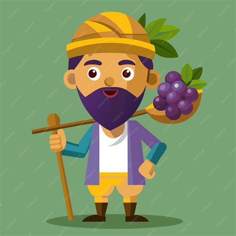 Punjabi Farmer Holding Grape Hoe Vector Cartoon Illustration for Agricultural Charm | Premium AI ...