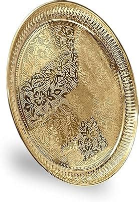 Craftsman 10 Inch Pure Brass Floral Design Pooja India | Ubuy