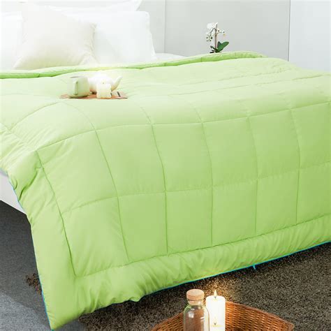 Buy SPACES Silkysoy Green Solid Microfiber King Quilt - 229x274cm from ...
