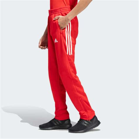adidas ADI 3 STRIPES FLEECE PANT - Red | adidas India