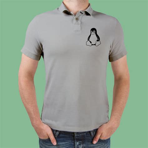 Tux Mascot Penguin Linux Black White Logo Polo T-Shirt For Men - TEEZ.in