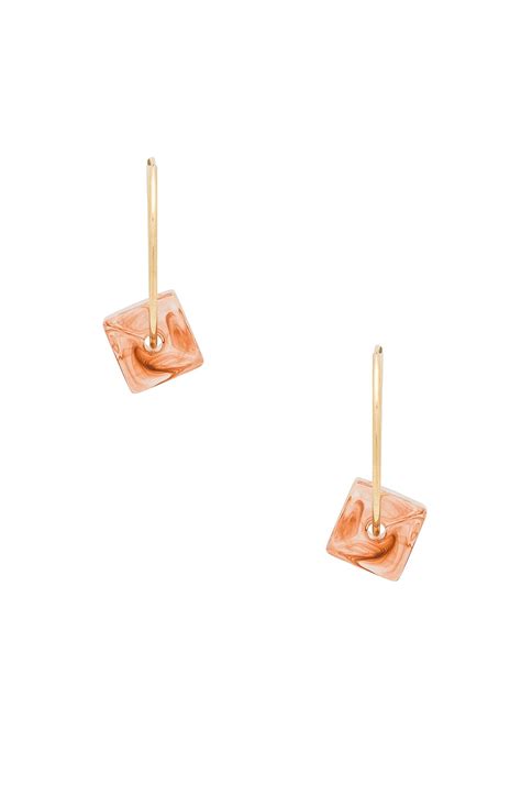 Paradigm Cube Hoops in Amber | REVOLVE