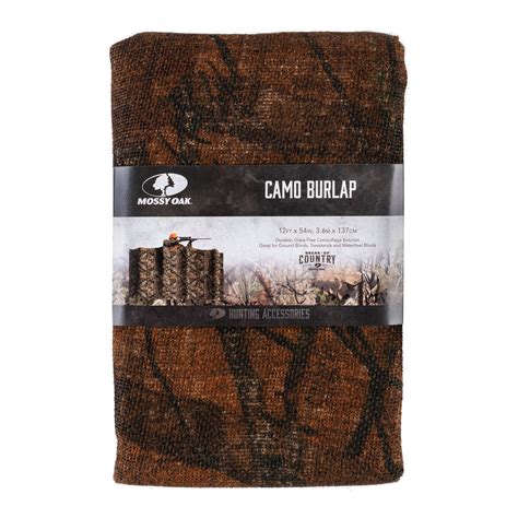 Mossy Oak Burlap Hunting Blind Material, 12' L x 56" H, Mossy Oak Camo, Ground Blind Material ...