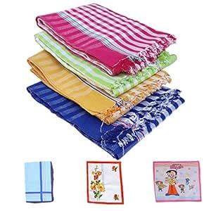 SAI PRASEEDA Large Bath Towels_100 % Pure Cotton Towels_32 X 68 Inches ...