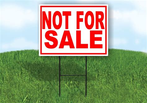 Double Sided Sign NOT FOR SALE RED Yard Sign ROAD SIGN with Stand - Walmart.com