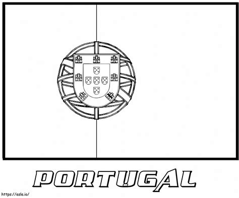 Bandeira de Portugal para colorir