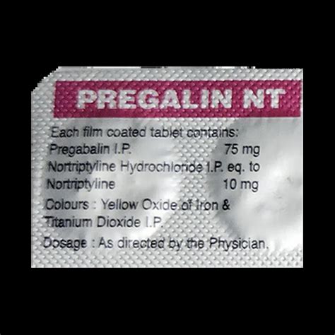 PREGALIN NT TABLET 10'S Price, Uses, Side Effects & Substitutes | Medkart