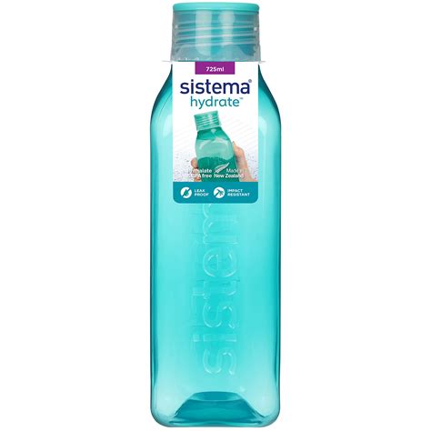 Buy Sistema Square Water Bottle | 725 ml | BPA Free Water Bottle | Seal ...