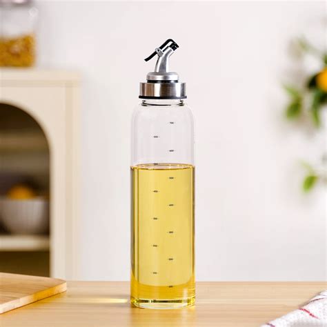 Glass Oil Dispenser Bottle With Measurement Marking 750ml Online ...