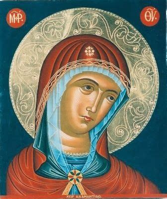 an icon of the virgin mary