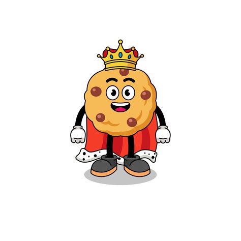 Mascot Illustration of chocolate chip cookie king 7130983 Vector Art at ...