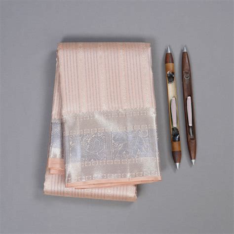 Hayagrivas Light Peach Orange Handloom Kanjivaram Silk Saree BBD1441L1 ...