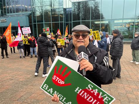 "Hindu Lives Matter": Canadian Hindus protest outside Bangladeshi Consulate in Toronto