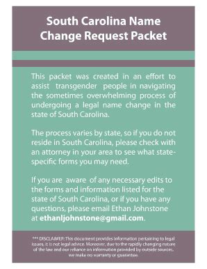 2014-2026 Form SC Name Change Request Packet - Fill Out, Sign & Share ...