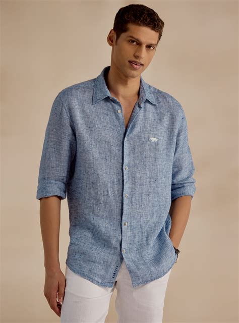 Andamen Ocean Wave Linen Shirt