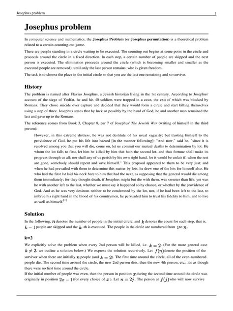 Josephus Problem in Recursion 的图像结果