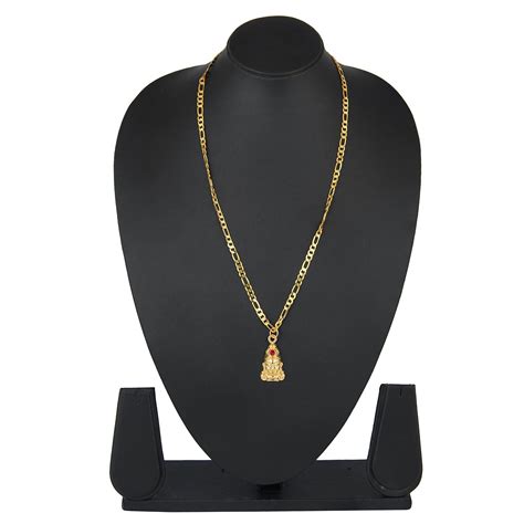 24K Gold Plated Punjabi Sikh Khanda Symbol Pendant for Men & Boys (SJ ...