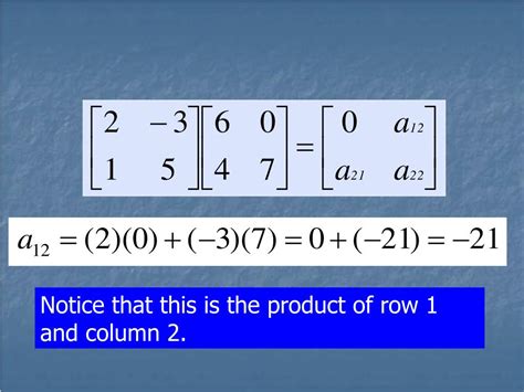 Image result for Matrix Row/Column Multiplication