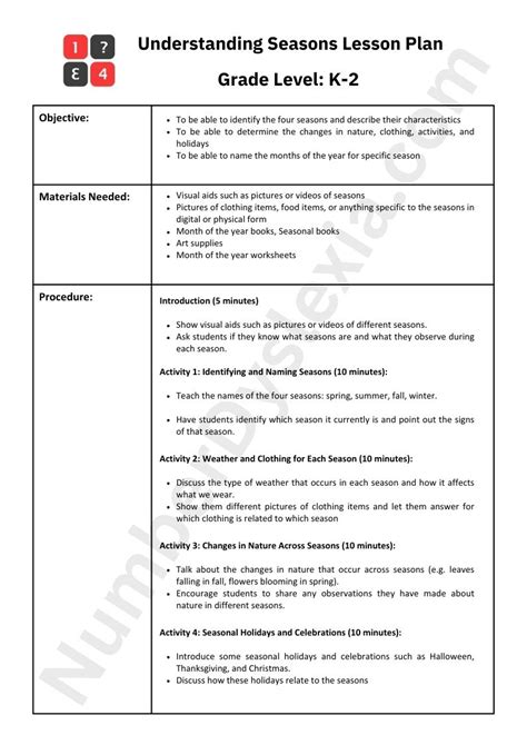 Image result for Seasons Lesson